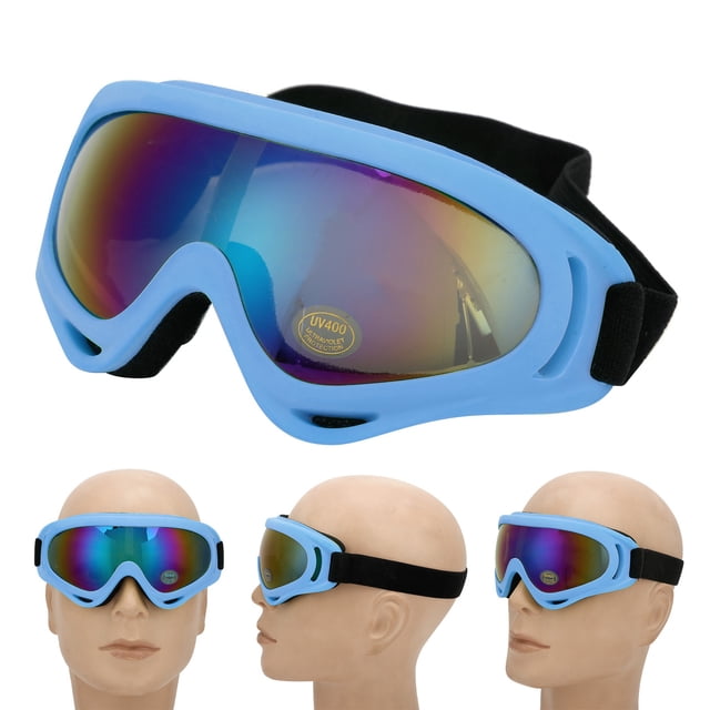 Snowboard Glasses Children Ski Goggles Anti Fog Double Layer Lens Windproof Protection For Skiing Snow Sports Blue