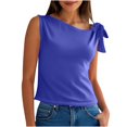 thumbnail image 1 of Timegard Womens Tank Tops Sleeveless Knot Strap Solid Color Comfy Slim Casual Cropped Tee Blouse Summer, 1 of 7