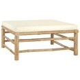 thumbnail image 1 of vidaXL 6 Piece Garden Lounge Set with Cream White Cushions Bamboo, 1 of 5
