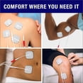 thumbnail image 3 of TENS Unit Pads 4X4cm 20 Pcs, Reusable Latex-Free Replacement Pads Electrode Pads with Upgraded Sticky Electrode Pads Gel and Non-Irritating Design for Muscle Stimulator Electrotherapy (2.0 caliber), 3 of 5