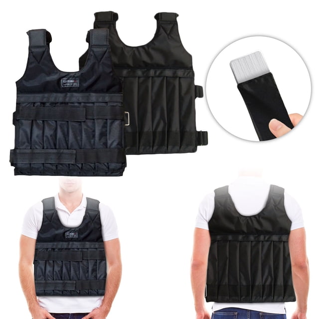 Adjustable Weighted Training Vest for Strength Conditioning and Fitness Workouts with Comfortable Padded Shoulder Design