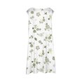 thumbnail image 5 of PMVFHDE Robe à Imprimé Floral pour Filles Mignonne Sans Manches à Col Rond Robe de Printemps Été Respirante Robe de Mode Quotidienne pour Tout-Petits Blanche,5-6, 5 of 5