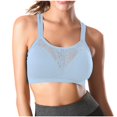 thumbnail image 2 of Hontri Women's Solid Color Underwire Bra - Large Size Hollow Sports Blue 1 M, 2 of 8