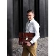thumbnail image 4 of Mallette en Cuir Pleine Fleur Fait Main Sac pour Ordinateur Portable Style Classique - Time Resistance, 4 of 5