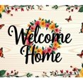 thumbnail image 4 of Welcome Home Banner Floral Butterfly Decor Wall Background for Party Wedding Garden Backdrop Photo Prop Event Decorations Vibrant Flower Display, 4 of 4
