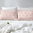 thumbnail image 4 of Erosebridal Bohemian Aztec Twin Sheet Sets, Tribal Geometric Pattern Bedding Twin Size, Pink 3-Piece, 4 of 7