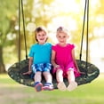thumbnail image 3 of Patiojoy 40" Flying Saucer Tree Swing Set Outdoor Round Swing w/Adjustable Hanging Ropes for Children Tree Park Backyard, 3 of 10