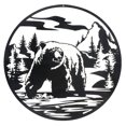 thumbnail image 1 of Metal Black Wall Decor Hunting Bear, 1 of 3