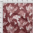 thumbnail image 2 of oneOone Cotton Jersey Maroon Fabric Florals Sewing Material Print Fabric By The Yard 58 Inch Wide-AAC, 2 of 4