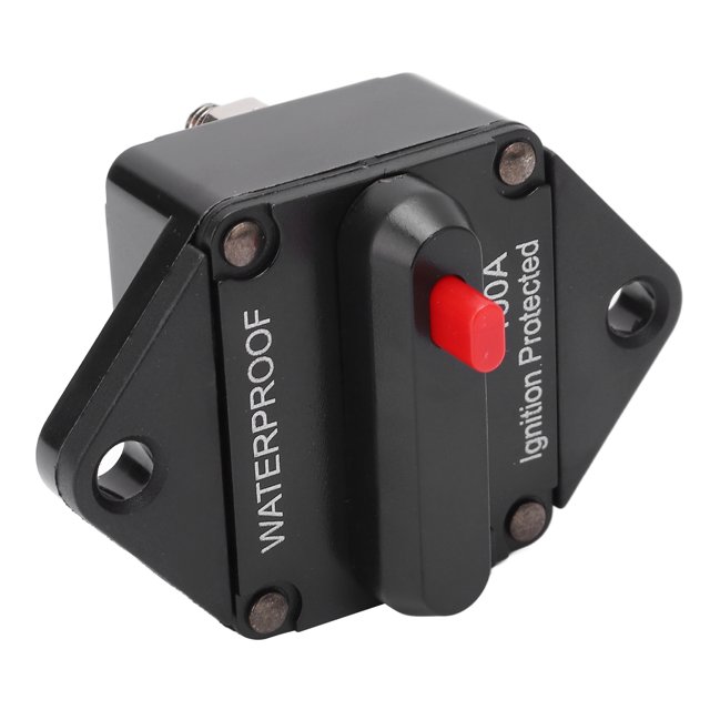 Disjoncteur, Étanche 32V Réinitialisation Manuelle Protecteur de Surcharge avec Interrupteur pour Voiture Bateau Camion Bus RV ATV 100A