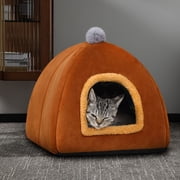 Kctiaxy Cat Bed Winter Warm Pet Tent Use Thickened Small Dog Comfortable and Warm Pet Home Kitchen Appliances