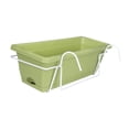 thumbnail image 3 of tamizeot Hanging Flower Pot Garden Plant Holder Box Planter Railing Plant Pot Deep Balcony Gray Light Green 35x19x14.5cm, 3 of 6