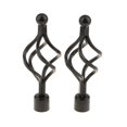 thumbnail image 4 of Abbracc 22mm Curtain Pole Wall Recess Bracket Curtain Rods Finials Hardware ##3 Type 2 - Type 2 - Black, 4 of 7