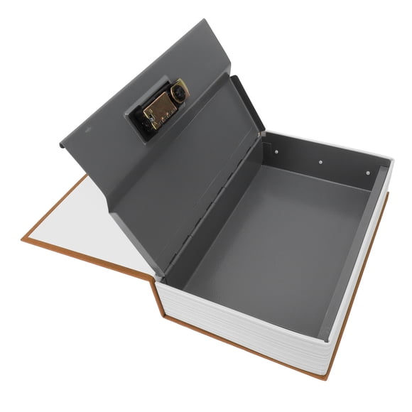 Diversion Book Safe, Book Safe Box Large Size High Simulation Strong ABS Combination Lock Widely for Card Red,Brown