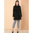 thumbnail image 3 of INSPIRE CHIC Manteau d'Hiver pour Femme à Col Peter Pan, à Simple Boutonnage, 3 of 6