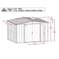 thumbnail image 3 of Arrow Classic Steel Storage Shed, 10x8, Gris pâle, 3 of 8