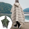 thumbnail image 3 of Poncho Manteau d'Hiver Extérieur Camping Couette Couverture Sac de Couchage Résistant à l'Eau Vert, 3 of 7