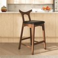 thumbnail image 2 of Ashcroft Harper Faux Leather Upholstered Counter Stool in Black (Set of 2), 2 of 4