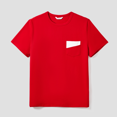 thumbnail image 3 of PatPat Family Matching Solid Color Raglan-Sleeve Tee and Red Lip Print Bodycon Drawstring Mesh Strap Dress Sets, 3 of 7