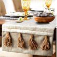thumbnail image 4 of Le HomeCentric décoratif Table Runner 14 '' x 36 '' Suede avec feuille et glands - Kayla, or, modèle de couleur unie, 4 of 4
