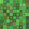 thumbnail image 1 of Ahgly Company Tapis d'Intérieur Lavable en Machine Carré Vert Algue Transitionnel, 7 Pieds Carré, 1 of 7