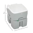 thumbnail image 3 of HOMCOM Outdoor Portable Travel Toilet Flushable Tank with Level Indicator, 3 of 10