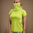 thumbnail image 2 of BiZtdJrK Chandails de Bain de Protection Solaire pour Femmes Été Plage Maillot Dermoprotecteur Chandail Séchage Rapide Manches Courtes Plein Air Randonnée Hauts Vert TG Chemises pour Hommes, 2 of 8