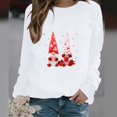 thumbnail image 1 of Meichang T-Shirts de la Saint-Valentin pour Femmes Imprimé Cœur Tee Tops Manches Longues Col Rond Pull de Vacances en Solde Cadeaux de la Saint-Valentin, 1 of 3