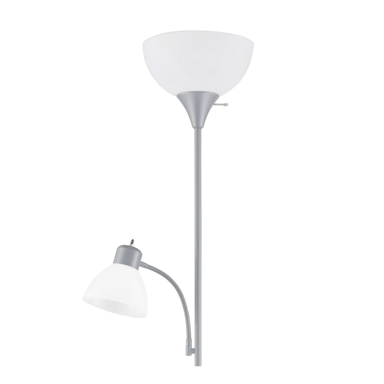 Mainstays 72 In Silver Finish Combo Floor Lamp