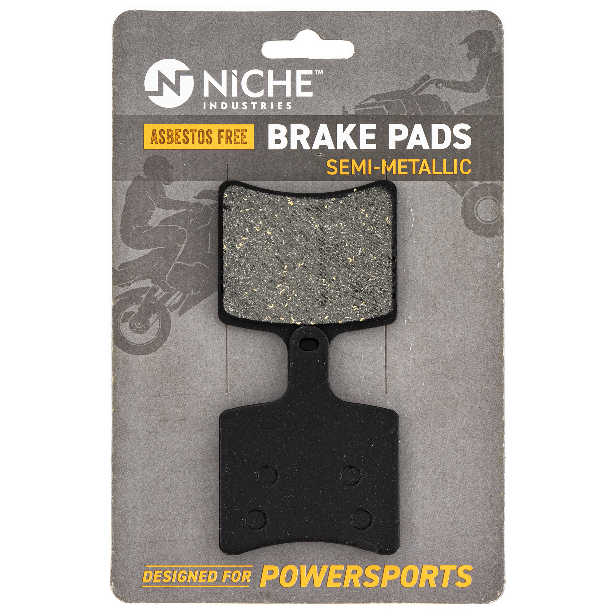 Niche Brake Pad Set for Arctic Cat M6000 M8000 1702-475 Rear Semi-Metallic 519-KPA2514D