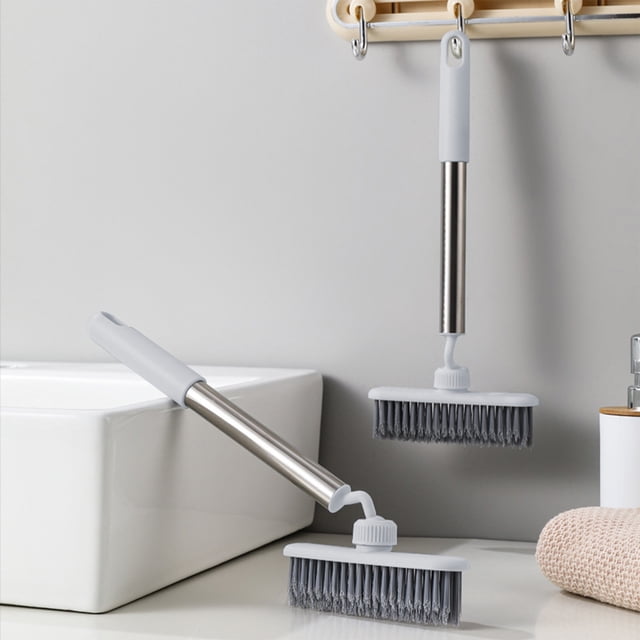 Rotating Crevice Cleaning Tool | Multi-Angle Brush Head | 10.24 Inch Handle | Sisal Bristles