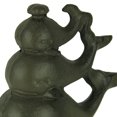 thumbnail image 4 of Rust Brown Cast Iron Triple Stacked Whale Figurine, 4 of 5