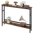 thumbnail image 1 of Ourlova 5.9" Narrow Sofa Table, 2 Tier Skinny Console Table with Adjustable Shelf, Slim Behind Couch Table, 1 of 8