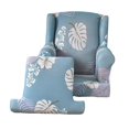 thumbnail image 1 of Stretch Wingback Chair Cover Washable Single Sofa Seat Cover for Bedroom Wedding Light Blue, 1 of 8