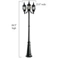 thumbnail image 4 of Designers Fountain 1923-BK Riviera Outdoor Post Lantern Light, Black, 4 of 4