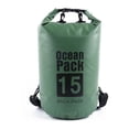 thumbnail image 1 of Waterproof Bags Multifunctional Outdoor Backpack Large-Capacity Equipment Foldable Kayak Rafting Bag Pool Beach Sports Dark Green 20L Shoulders, 1 of 9