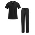 thumbnail image 1 of Adar Addition Go-Basic Scrub Set for Men - Classic V-Neck Scrub Top & Cargo Scrub Pants - A9300 - Black - 3X, 1 of 7