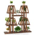 thumbnail image 1 of Gymax 5-Tier Wood Plant Stand 10 Pots Plant Display Rack Tall Corner Plant Organizer, 1 of 10