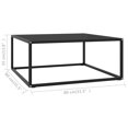 thumbnail image 4 of vidaXL Table Basse Noire avec Verre Noir 80x80x35 cm, 4 of 4
