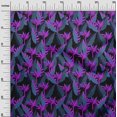 thumbnail image 3 of oneOone Polyester Spandex Navy Blue Fabric Floral Sewing Craft Projects Fabric Prints By Yard 56 Inch Wide, 3 of 5