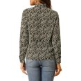 thumbnail image 3 of INSPIRE CHIC Chemise Décontractée à Manches Longues Imprimé Floral Col Montant pour Femmes, 3 of 6
