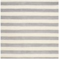 thumbnail image 1 of Safavieh Cambridge Collection CAM154A Handmade Moroccan Geometric Grey and Ivory Premium Wool Square Area Rug (8' Square), 1 of 4