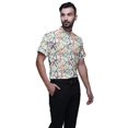 thumbnail image 2 of BESTMAN Slim Fit Shirts For Men Button Down Short Sleeve Printed Shirts For Boys, 2 of 5