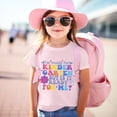 thumbnail image 2 of TZEWGL Mignon Imprimé Lettre Manches Courtes Col Rond Chemise Basique pour Tout-Petit Blouse pour Enfants Taille 6-7T, 2 of 5