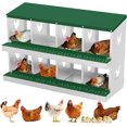 thumbnail image 1 of Chicken Nesting Box, 8 Compartment Metal Chicken Nesting Boxes for Chicken Coop, Easy Egg Collection, Easy Cleaning, Chicken Laying Boxes for Hens, Green, 1 of 7