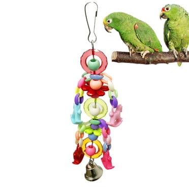 Agiferg Jouet de Morsure Coloré pour Perroquet, Cage Balançoire pour Perruche, Cockatiel