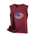 thumbnail image 4 of EQWLJWE Femmes Sans Manches Tops Summer Débardeur Femmes Tops for Women Sans Manches Summer Sexy Casual Tops Régulière Col Rond Impression Sans Manches Veste Tops, 4 of 5