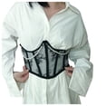 thumbnail image 1 of Women Pearl Lace Back Lace Up Tummy Control Underbust Shaper Shapewear - For Weekend Lounging, 1 of 6