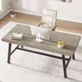 thumbnail image 1 of Yiwa Industrial Style Dining Table, 70.87" Wood & Metal Table, Seats 6-8, Sturdy Gray Table for Kitchen, Dining Room, 1 of 7
