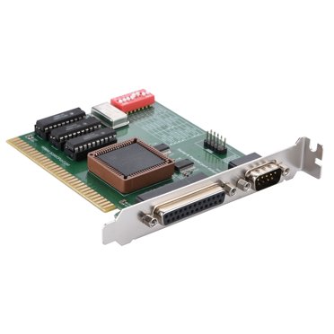 ISA Interface Card with Dual Serial Ports and Parallel Port RS232 Levels for Legacy Computer Systems and Industrial Applications